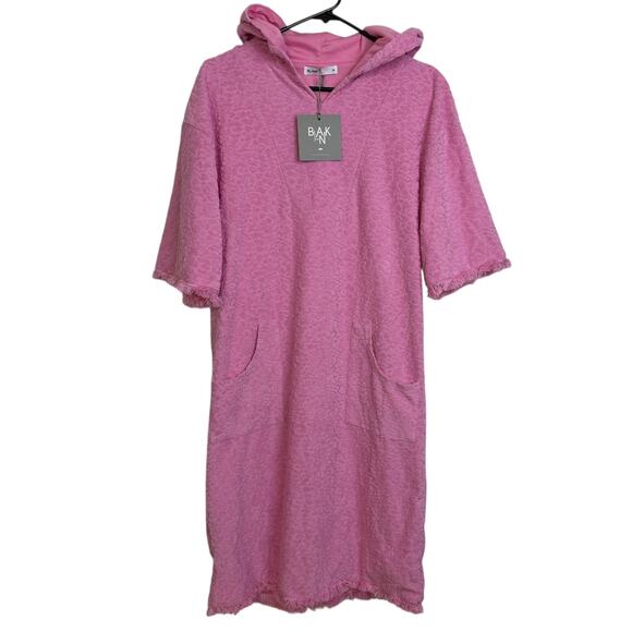 Dress Blank Terry Robe Dress Womens XS Pink Toweling Resort Beach Swim NWT - Picture 1 of 13